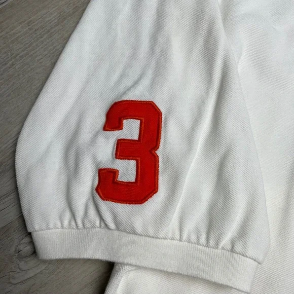 Polo Ralph Lauren Big Pony Rugby Shirt Mens 3XLT White Blue Logo Short Sleeve - Picture 4 of 10